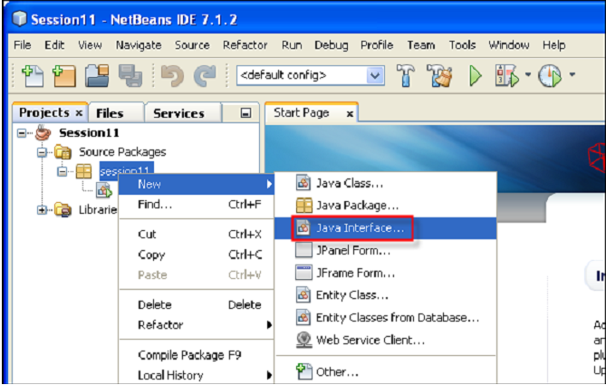 Interface: tạo một giao diện mới